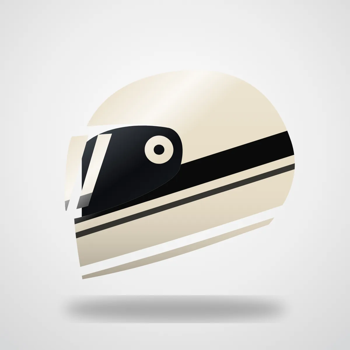 Metro Retro, Cream, left side